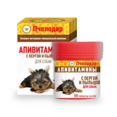 Апивитамины с пергой и пыльцой для собак, уп. 50 таб.