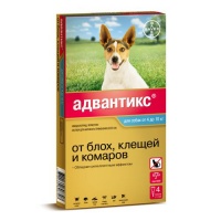 Адвантикс (Байер) для собак от 4 до 10кг, пип 1 мл (4 пип/уп)