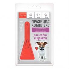 Празицид-комплекс капли для собак и щенков от 5 до 10 кг., 1 мл.